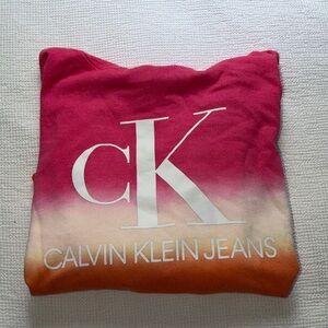 NWT Calvin Klein Red and Orange Gradient Sweatshirt